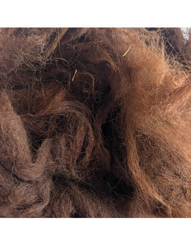 Natuurlijk Poppenhaar/ Kaardvlies Warm Bruin