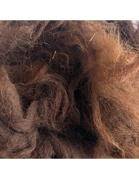 Natuurlijk Poppenhaar/ Kaardvlies Warm Bruin