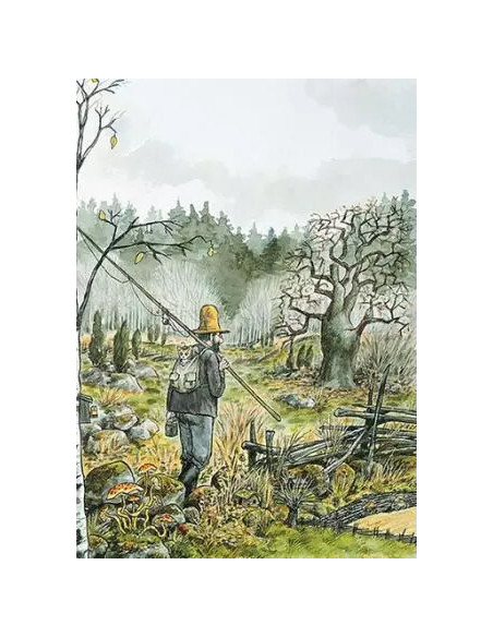 Ansichtkaart vissen K. Hjelm