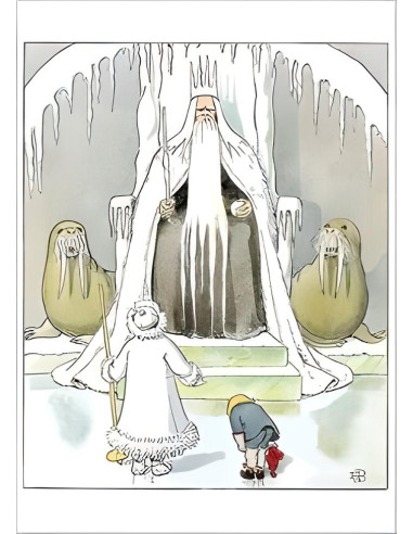 Ansichtkaart koning winter Elsa Beskow
