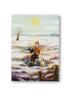 Ansichtkaart winter heide Esther Bennink