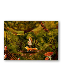 Ansichtkaart paddestoelen wandeling Esther Bennink