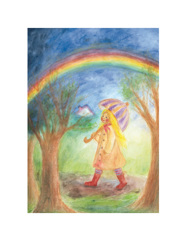 Ansichtkaart regenboog Ilona Bock