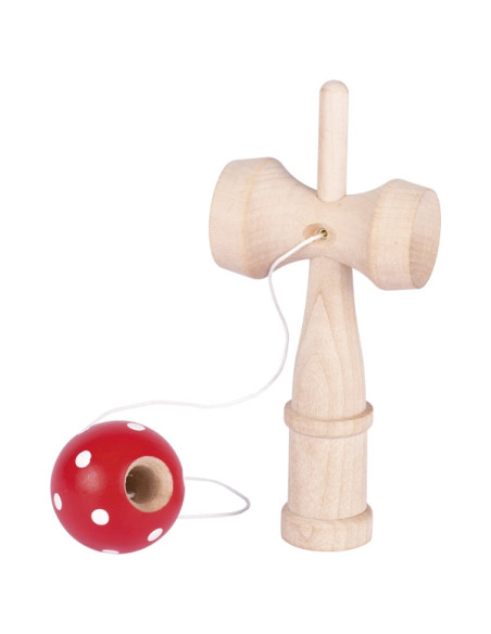 Kendama rood met wit