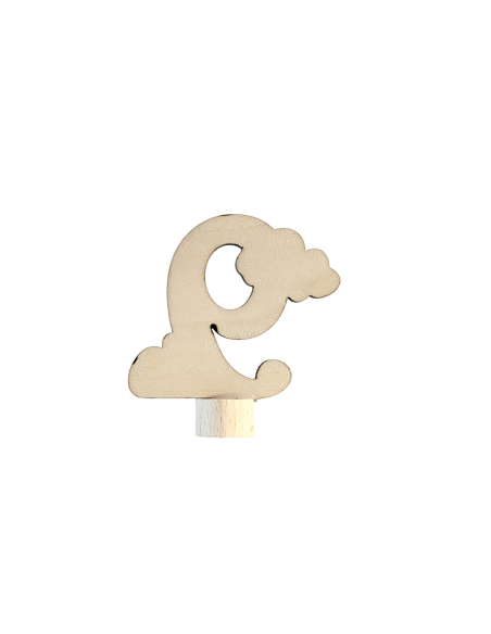 Cijfer 9 met wolk steker