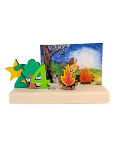 Cijfer 4 met boom steker 2