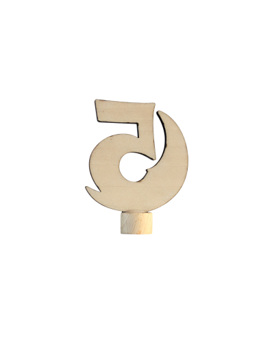 Cijfer 5 met maan steker