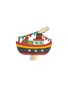 Stoomboot steker
