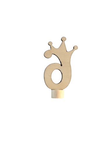 Cijfer 6 met kroon steker