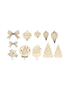 Mini figuurtjes kerst decoratie