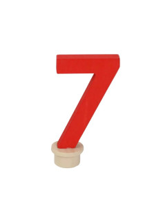 Cijfer 7 rood steker