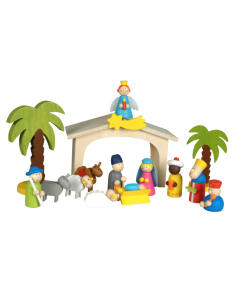 Kerststal compleet