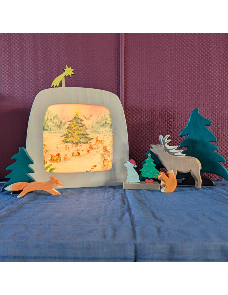 Kerstboom plaat voor seizoenslamp Anne Illustraties