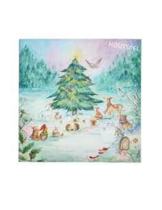 Kerstboom plaat voor seizoenslamp Anne Illustraties