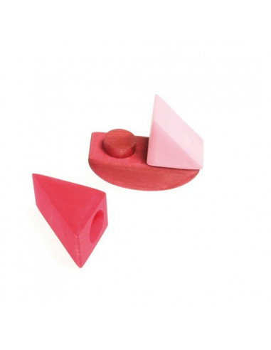 Stapelbaar zeilbootje rood