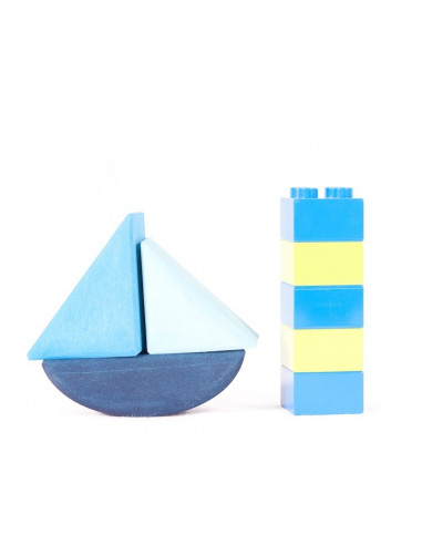 Stapelbaar zeilbootje blauw