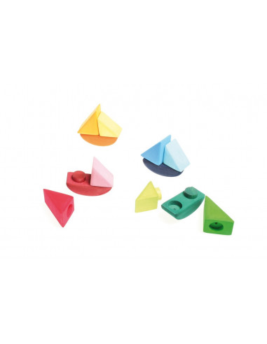 Stapelbaar zeilbootje geel