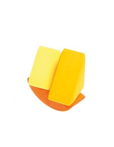 Stapelbaar zeilbootje geel