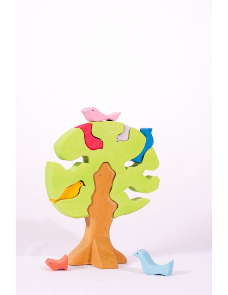 Boom met vogeltjes