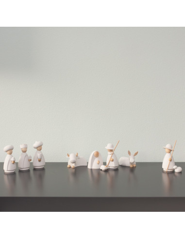 Kerststal modern wit