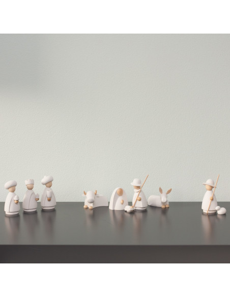 Kerststal modern wit