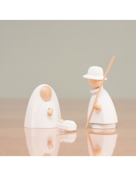 Kerststal modern wit