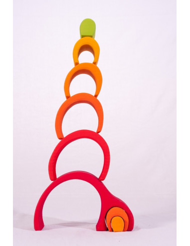 Dwergenhuis rood/geel