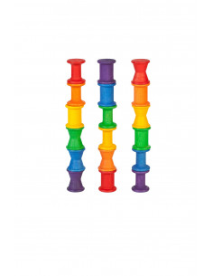 Houten spoelen gekleurd