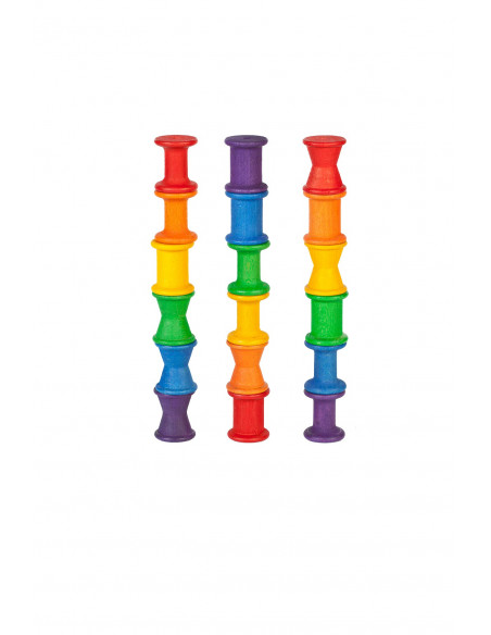 Houten spoelen gekleurd Houten spoelen gekleurd