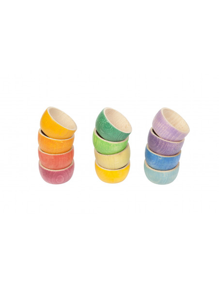 Houten bakjes gekleurd Houten bakjes gekleurd