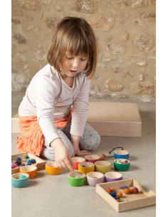 Houten bakjes gekleurd 2