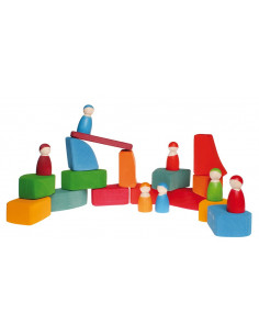 Houten blokken gekleurd 2