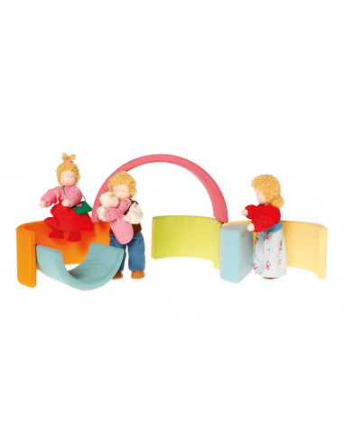 Regenboog pastel middel