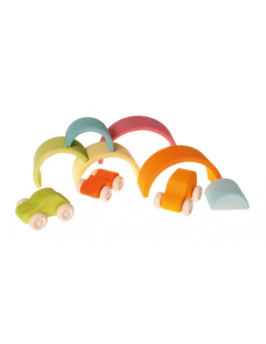 Regenboog pastel middel