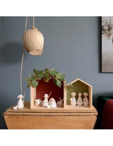 Kerststal modern wit