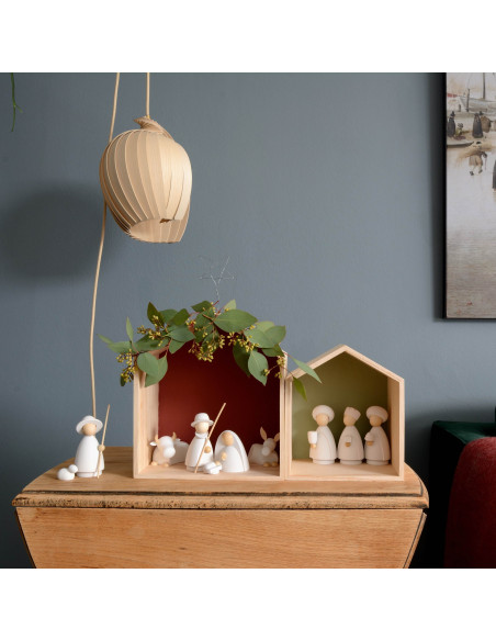 Kerststal modern wit