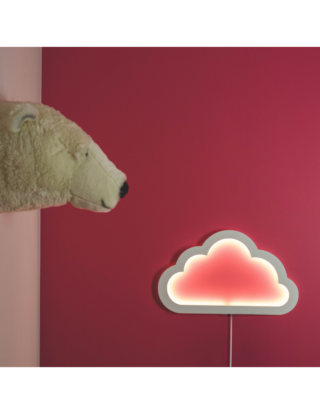 Gedateerd Mondstuk diepte Wandlamp wolk - Duurzaam houten speelgoed