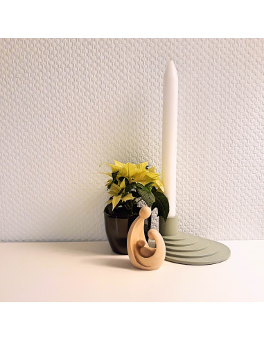 Handgesneden mini kerststal