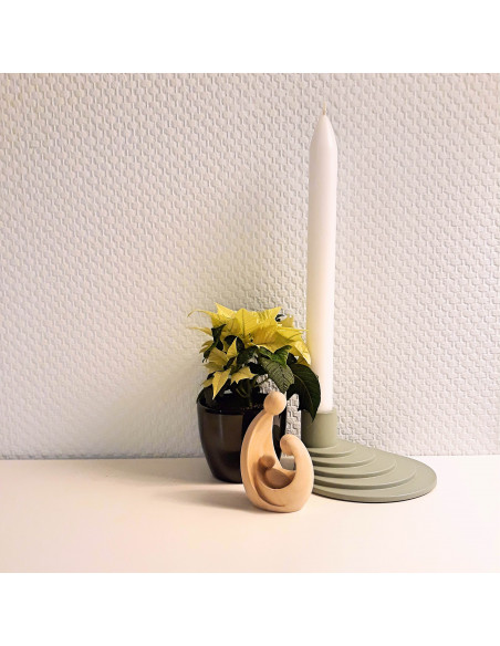 Handgesneden mini kerststal Handgesneden mini kerststal