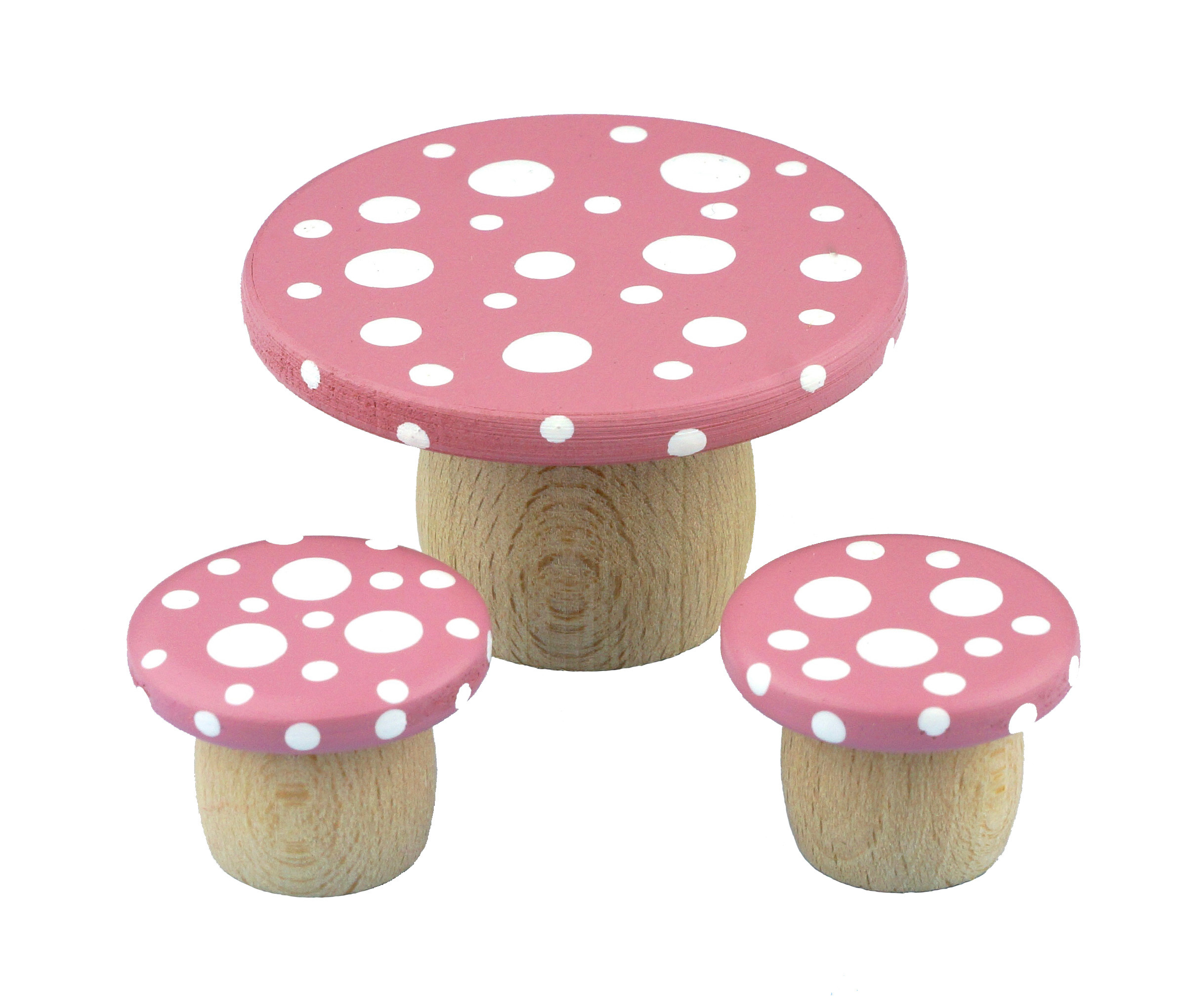 Droomtafeltje met krukjes roze Duurzaam houten speelgoed Droomtafeltje met krukjes roze Duurzaam houten speelgoed