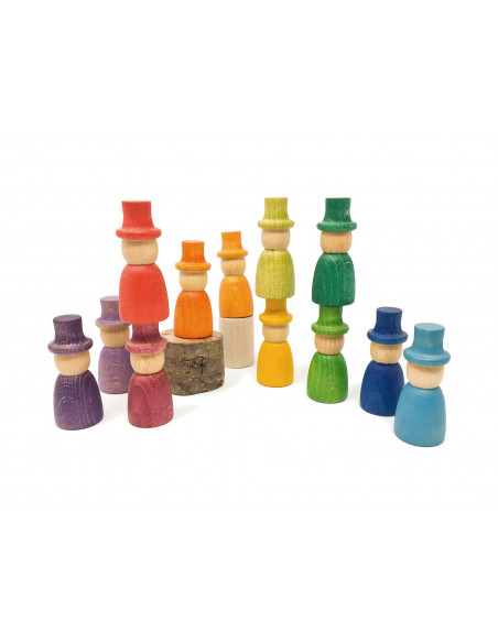 Regenboog nins met hoed