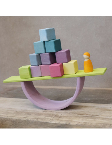 Bouwblokken groot vierkant pastel