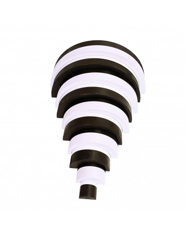 Regenboog asymmetrisch zwart/wit