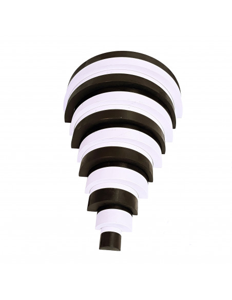 Regenboog asymmetrisch zwart/wit