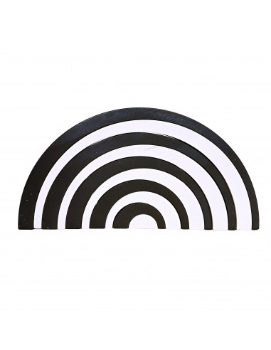 Regenboog asymmetrisch zwart/wit