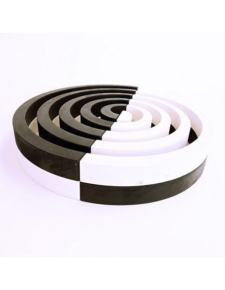 Regenboog asymmetrisch zwart/wit