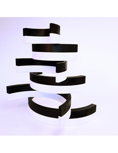 Regenboog asymmetrisch zwart/wit