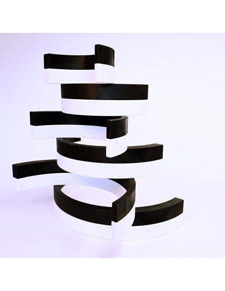 Regenboog asymmetrisch zwart/wit