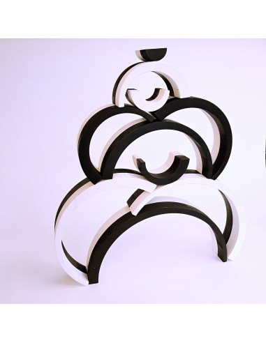 Regenboog asymmetrisch zwart/wit