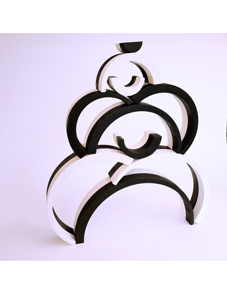 Regenboog asymmetrisch zwart/wit